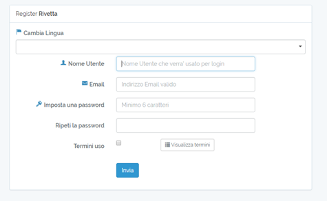 Pre-registrazione da parte del visitatore